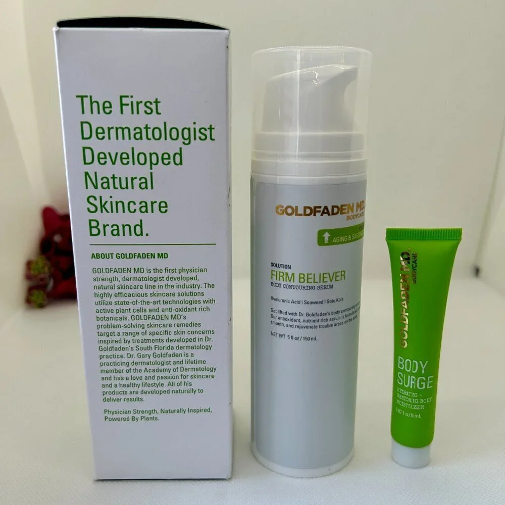 Goldfaden MD Firm Believer Body Contouring Serum and Body Surge Moisturizer